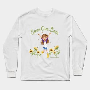 Save Our Bees Design Long Sleeve T-Shirt